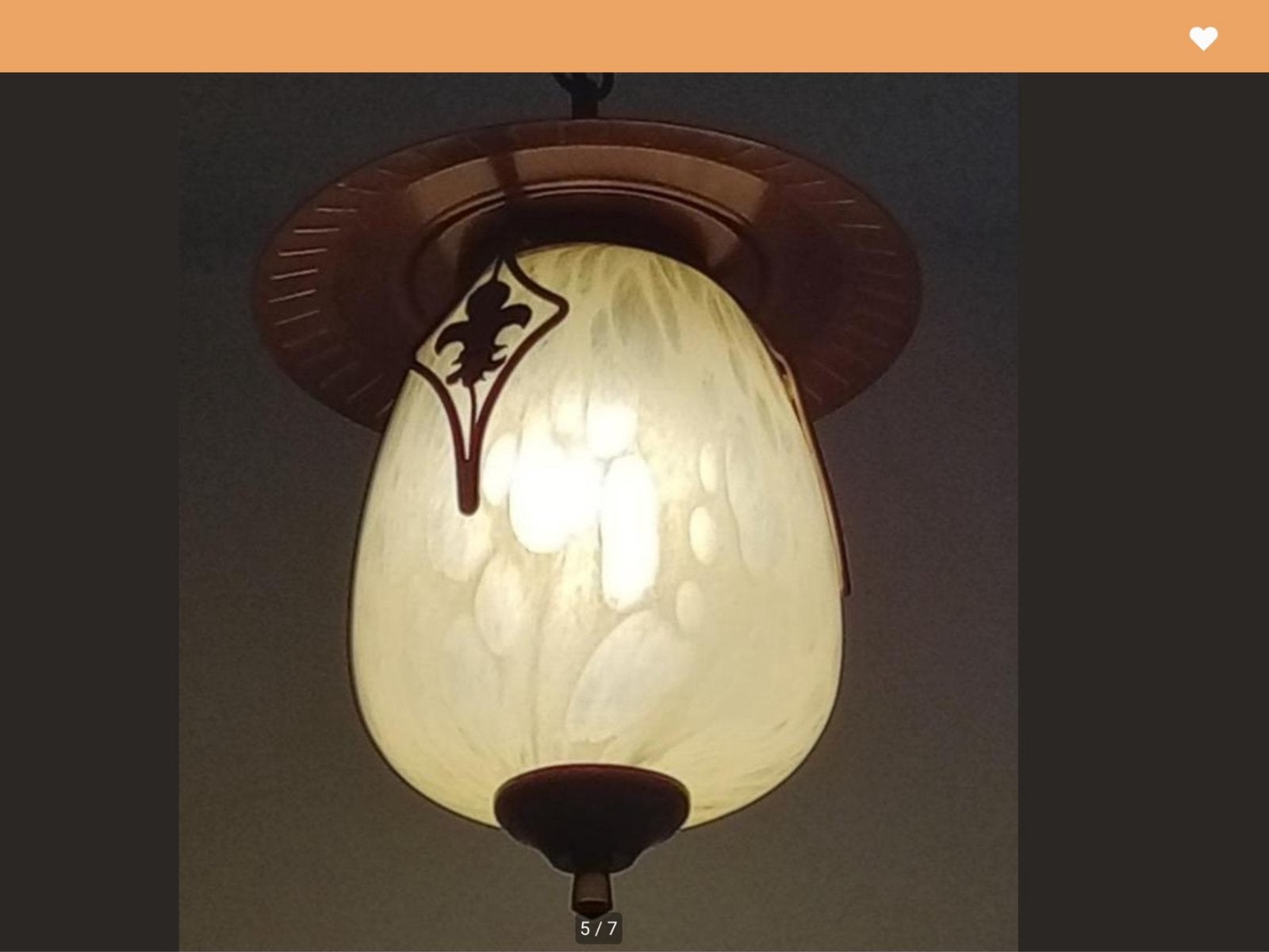 Prachtige Hanglamp,  in nieuwstaat, Vintage periode !, Ophalen of Verzenden, Zo goed als nieuw, Glas, Vintage, en uniek.