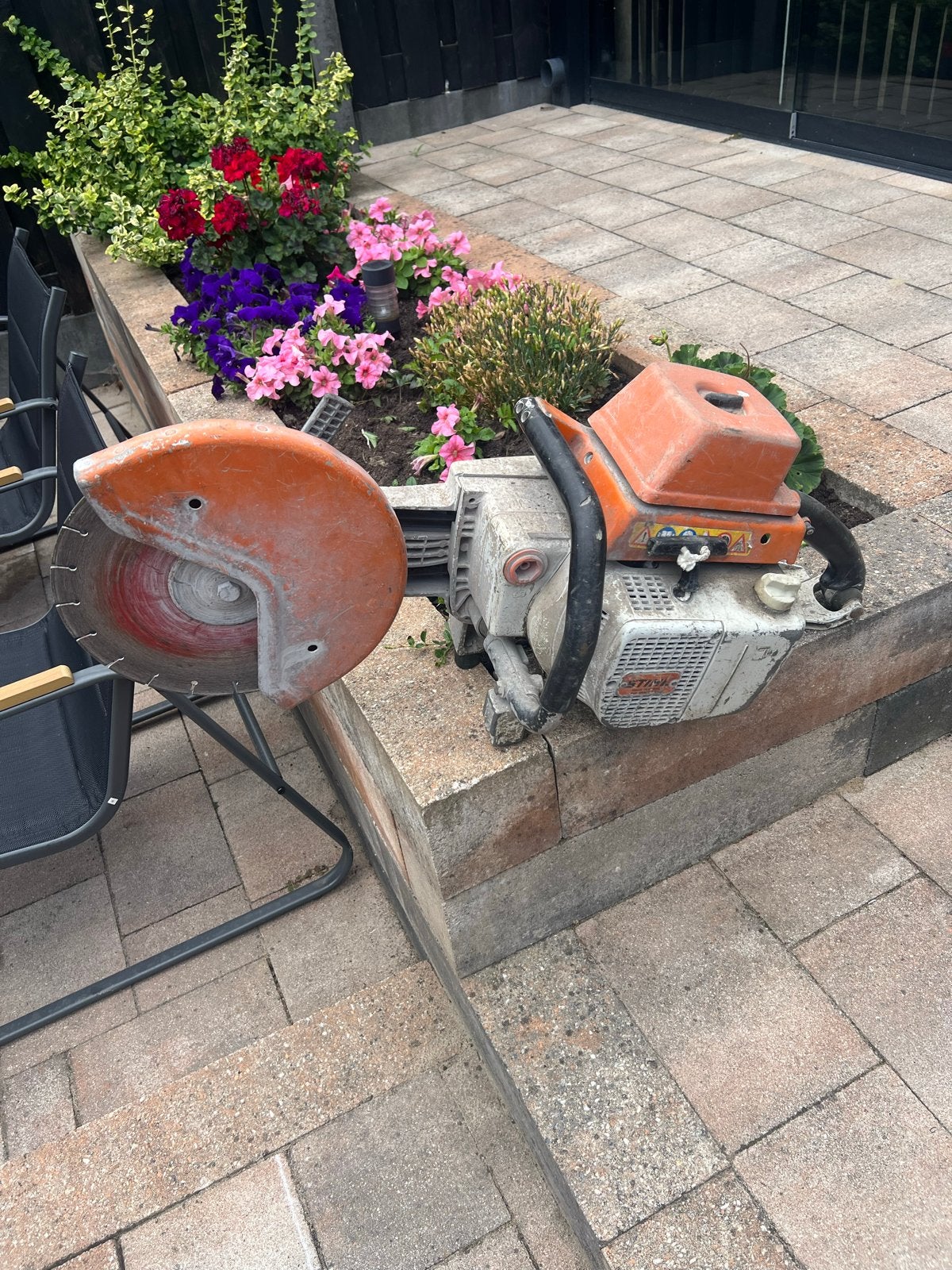 Stihl TS 740 Bandenzaag - Krachtige Doorslijper, Doe-het-zelf en Verbouw, Gereedschap | Zaagmachines, Ophalen, Gebruikt, 70 mm of meer