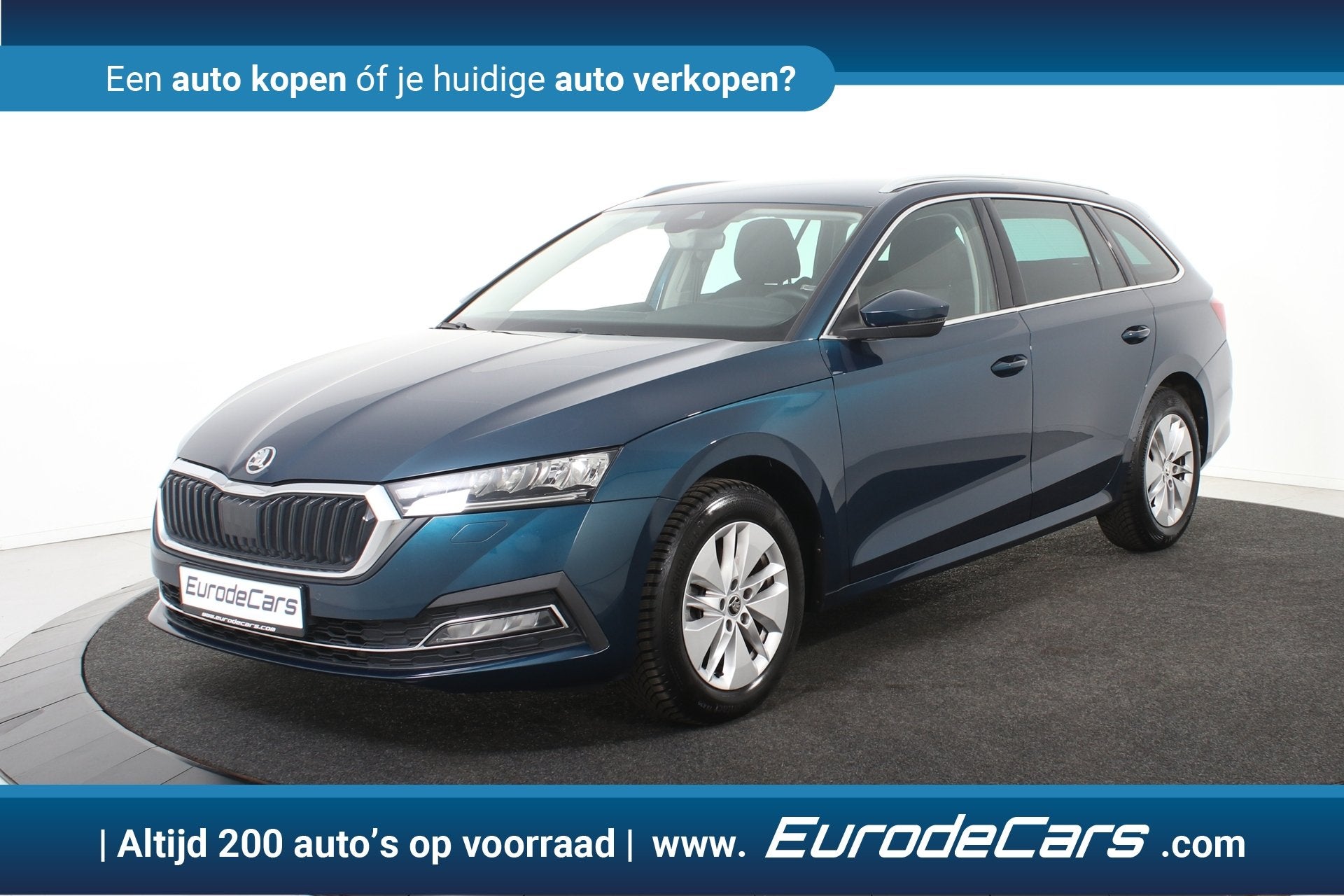 Skoda Octavia Combi 1.0 TSI Clever *1ste Eigenaar*Navigatie*, Voorwielaandrijving, Stof, Gebruikt, Blauw