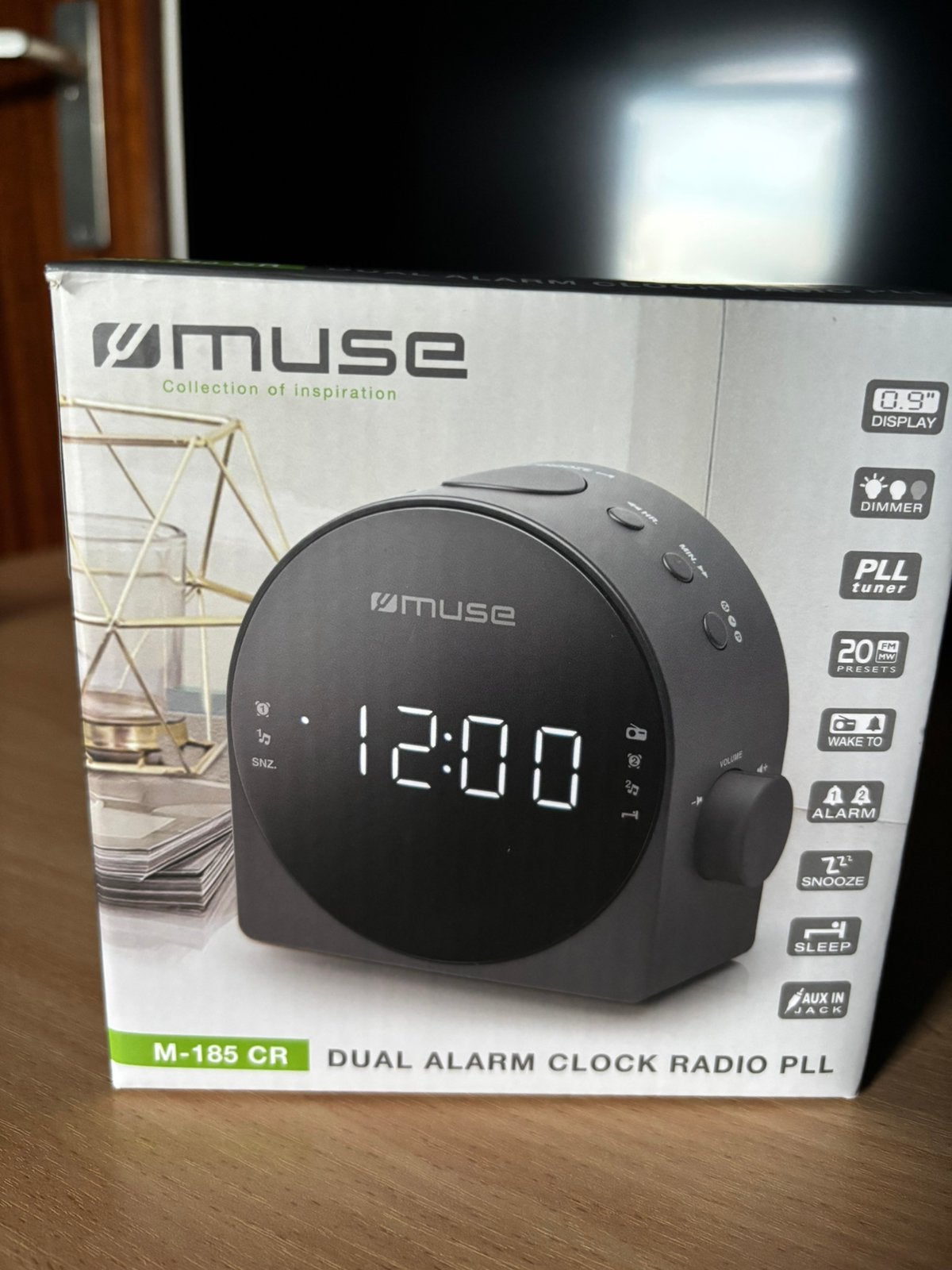 Muse M-185 CR wekker radio – dual alarm – met doos, Ophalen of Verzenden, Nieuw