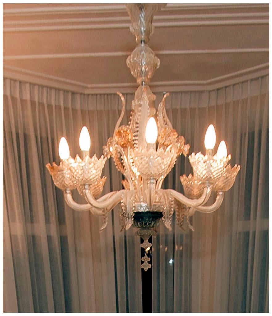 Lampen-Kroonluchter, Ophalen, Zo goed als nieuw, Glas, 75 cm of meer