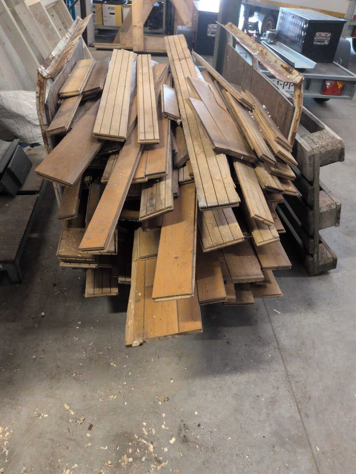 Oude eiken vloerdelen - 25mm dik, diverse breedtes, Ophalen, Minder dan 25 mm, Eiken, Plank