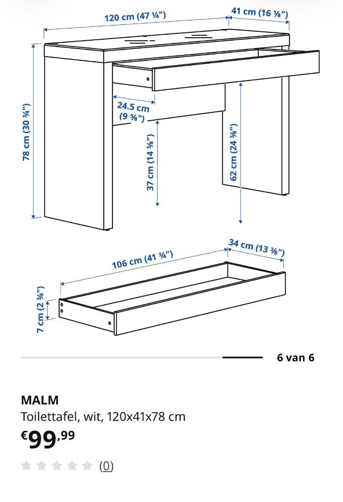 Foto 6 van Make-up/ toillettafel Ikea