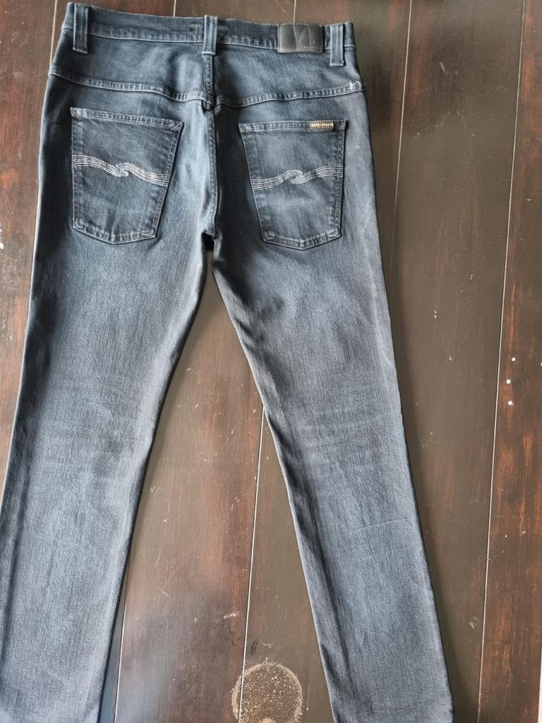 ZGAN CLASSIC NUDIE THIN FINN SLIM STRETCH JEANS SIZE 34/32!!, Nudie Jeans, Zwart, Ophalen of Verzenden, Zo goed als nieuw