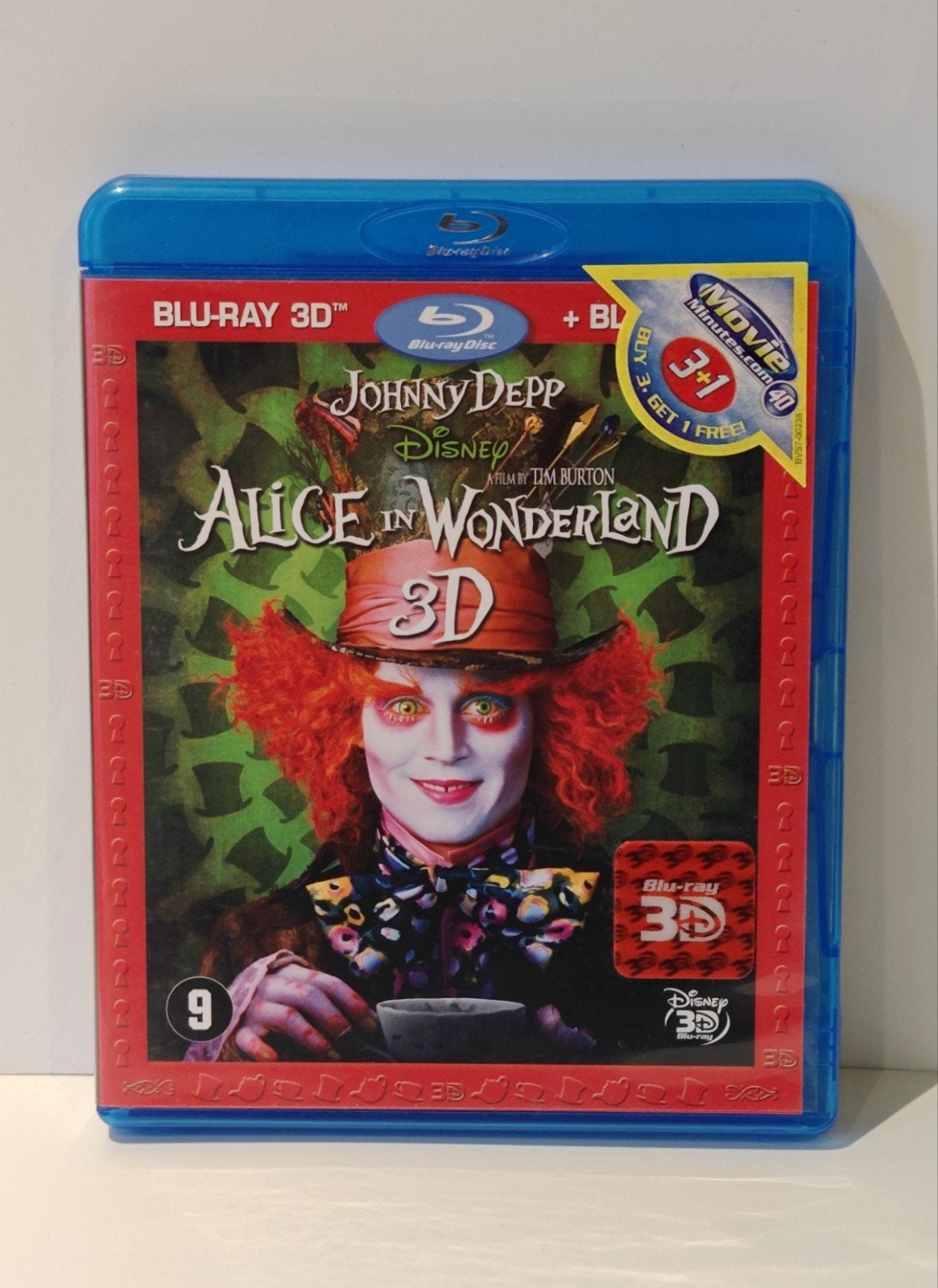 Alice in Wonderland 3D Blu-ray - Disney Tim Burton, Avontuur, Inclusief extra's, Film, Ophalen of Verzenden