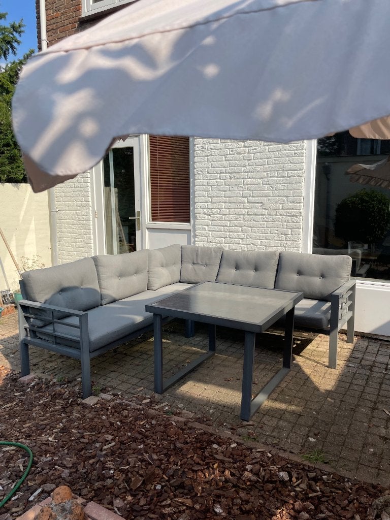 Mooie tuinset + tafel, Tuin en Terras, Ophalen, Zo goed als nieuw, Aluminium