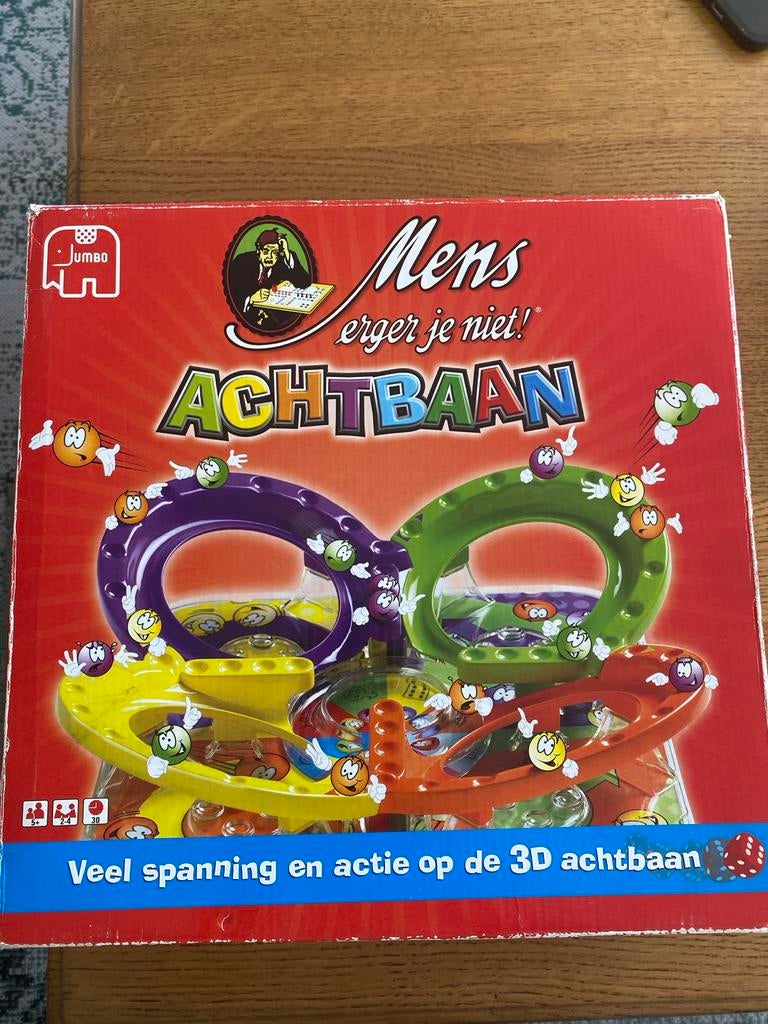 Mens erger je niet! Achtbaan - 3D bordspel van Jumbo, Drie of vier spelers, Ophalen, Gebruikt