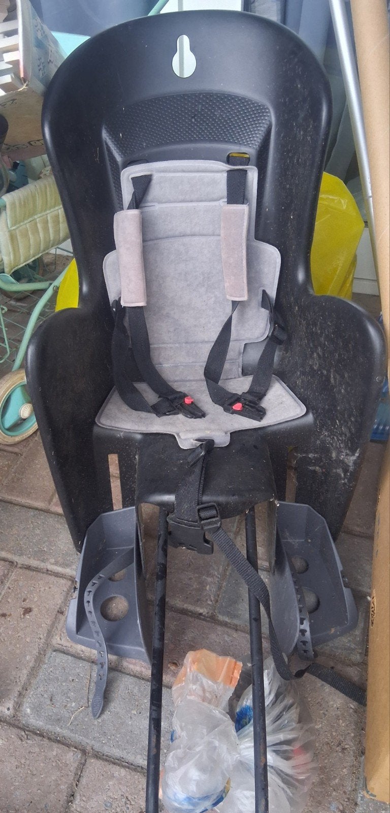Fietszitje Achter met Verstelbare Voetsteunen, Ophalen, Achterzitje, 9 t/m 18 kg, Gebruikt