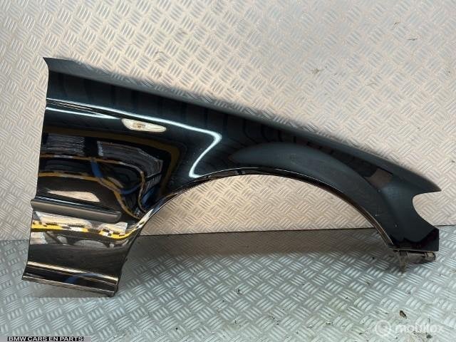 Rechter spatbord BMW 3-serie E46 475/9 black sapphire metall, Gebruikt, Partnerportal@bmw.de, Bmw, Ophalen of Verzenden