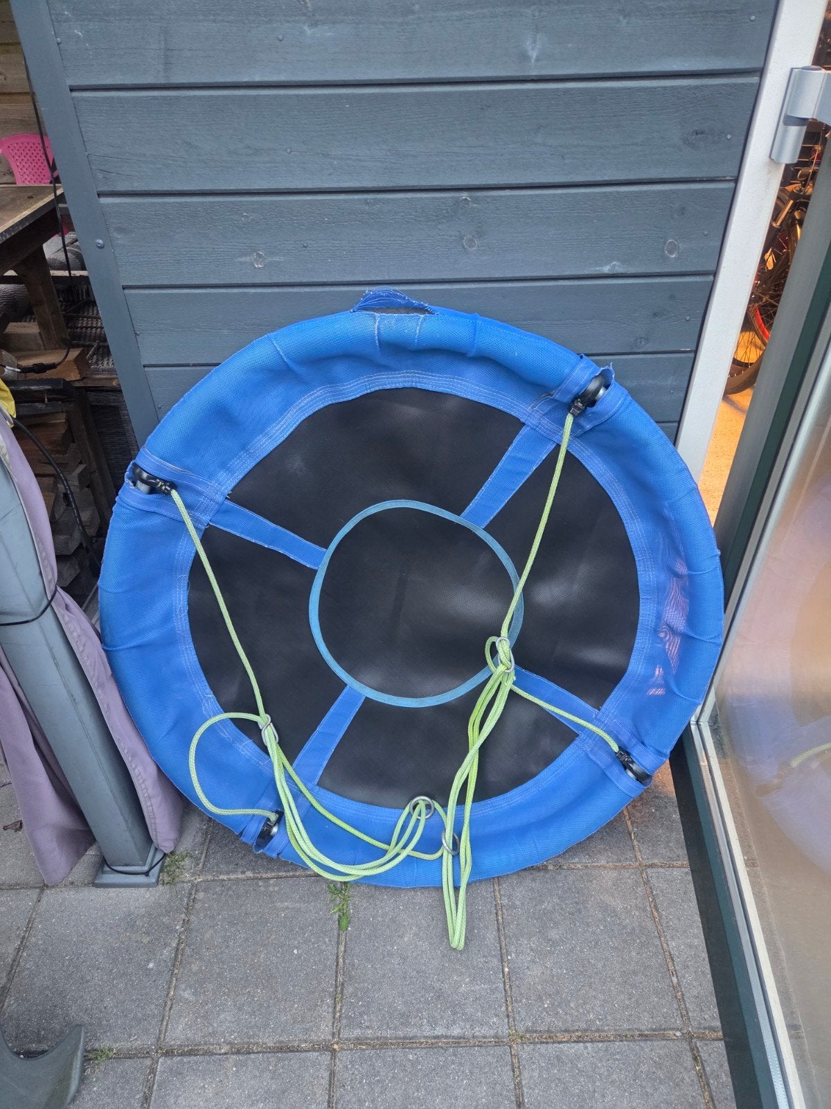 Blauwe schommelschotel voor buitenspeelplezier, Ophalen, Gebruikt, Schommel