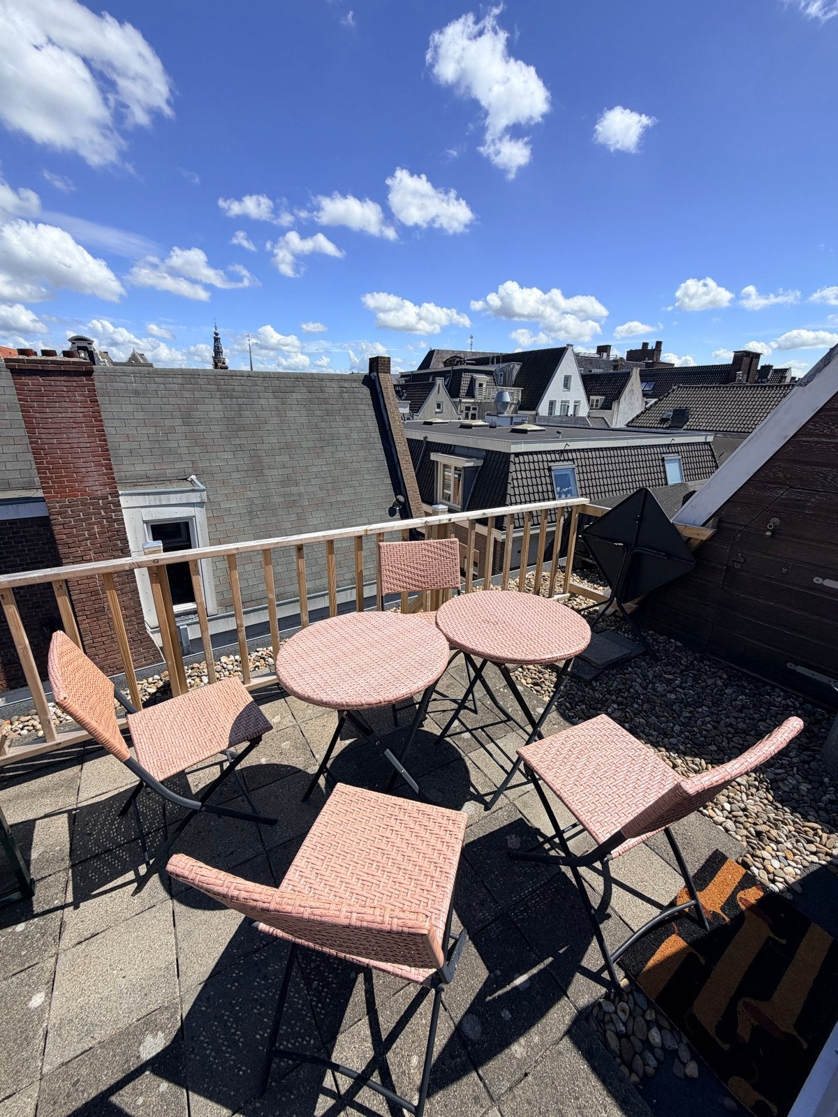 Compacte tuinset: 2 tafels, 4 stoelen - ideaal voor balkon, Ophalen, 4 zitplaatsen, Gebruikt, Eettafel