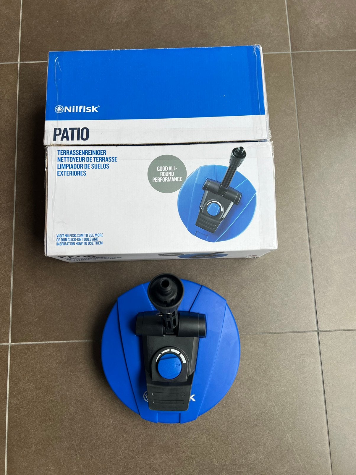 Nilfisk terras reiniger, Ophalen of Verzenden, Zo goed als nieuw, Elektrisch