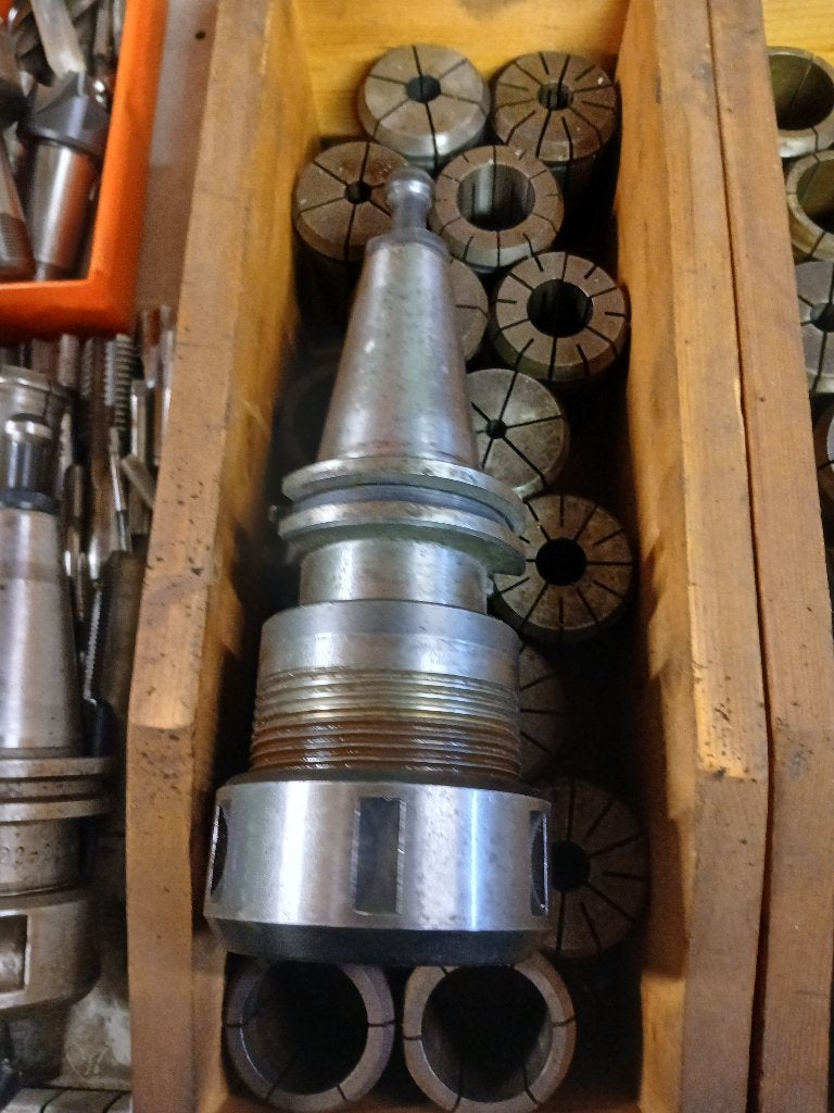 SK40 spantanghouder incl veel OZ tangen t/m 32mm spannen, Ophalen of Verzenden, Gebruikt, Freesbank, 500 tot 1000 mm