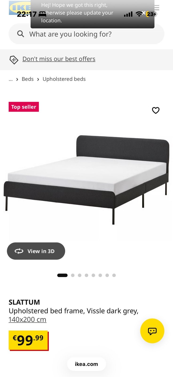 Complete slaapkamerset (IKEA Slattum, Knarrevik, Saxhyttan), Ophalen, Gebruikt, Tweepersoons