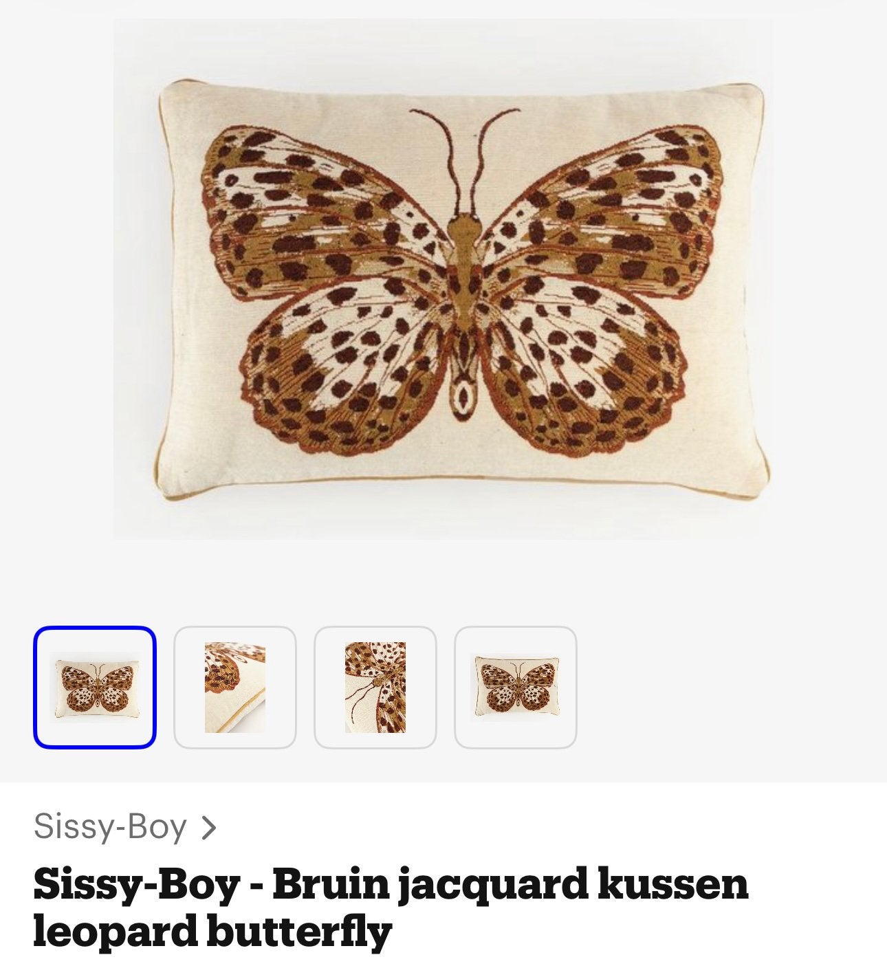 Gezocht Sissy Boy kussen, Ophalen of Verzenden, Gebruikt, Vierkant, Sierkussen