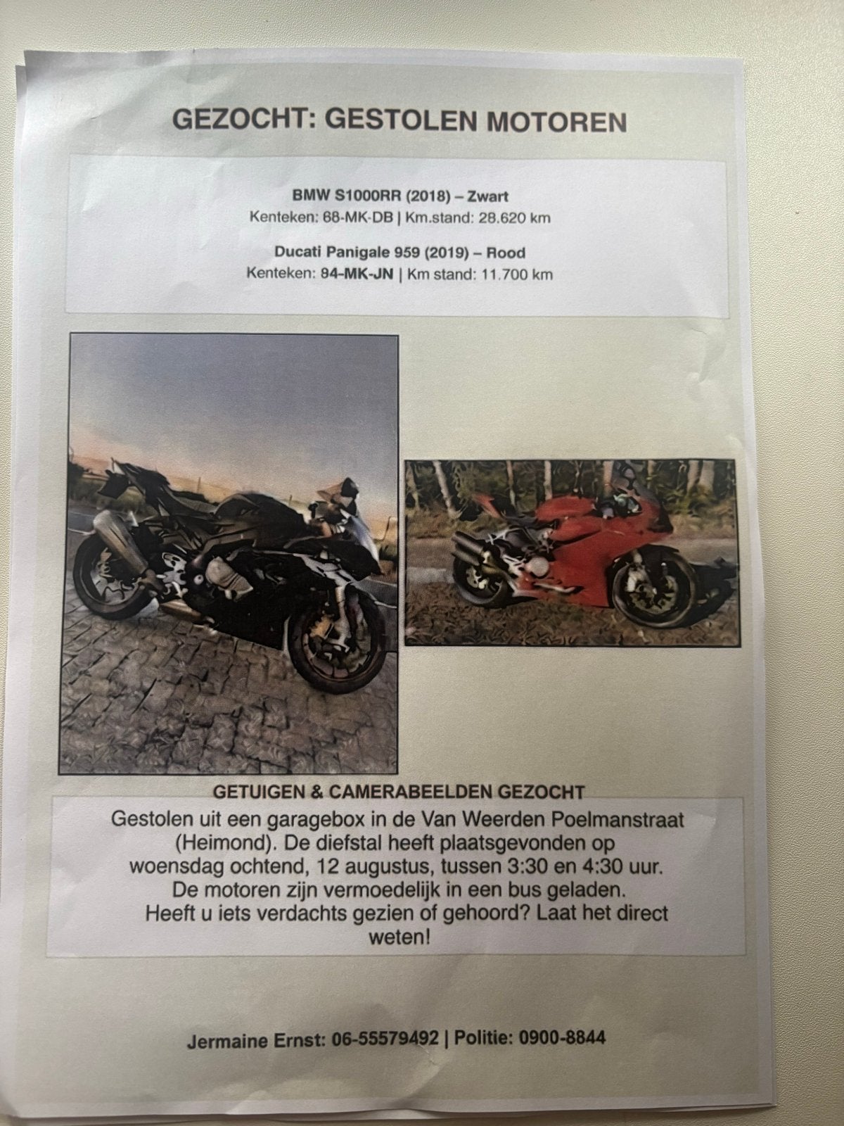 Gestolen!!!!!!   BMW S1000RR (2018) - Zwart, Ophalen of Verzenden, Gebruikt