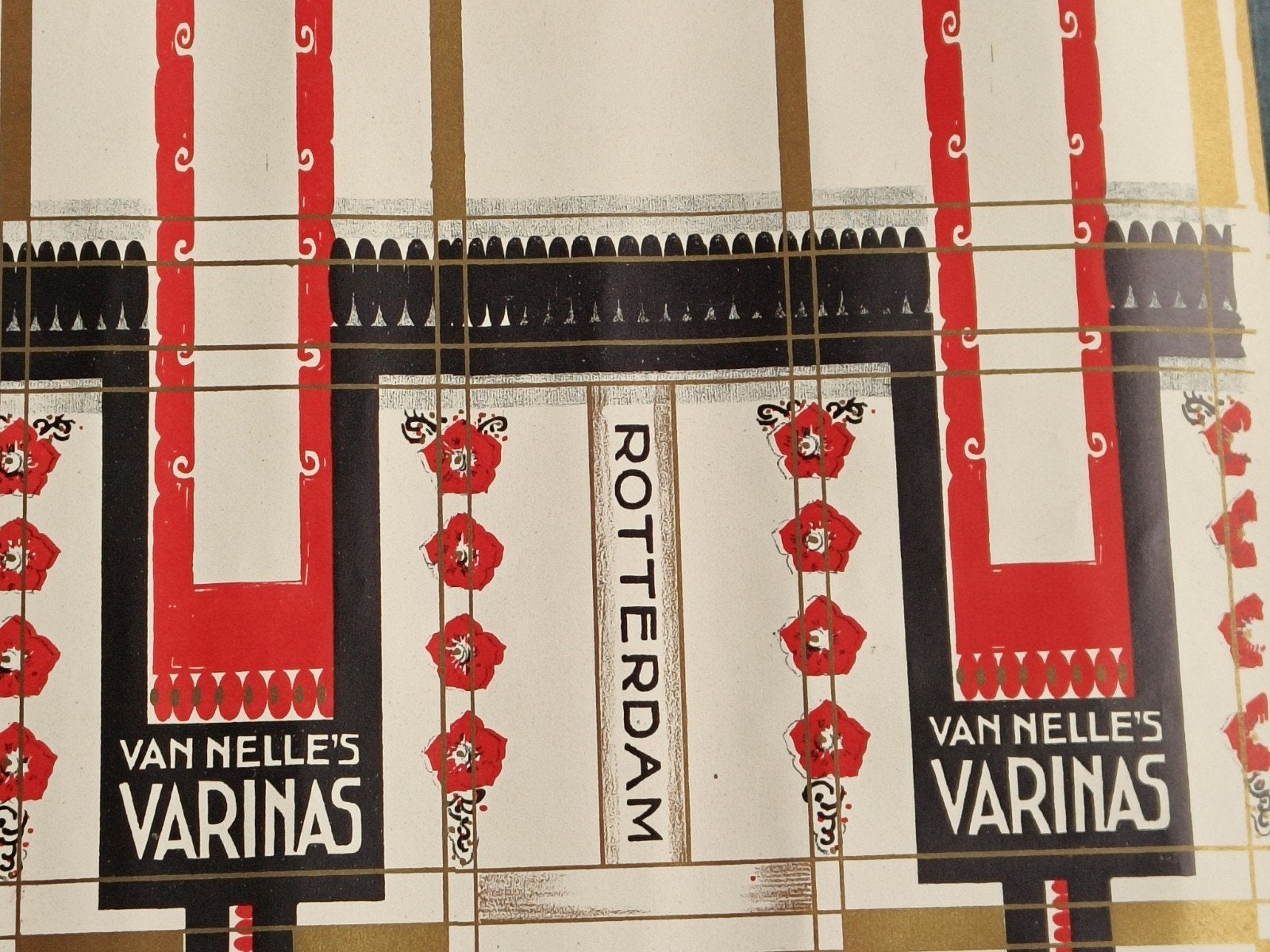 1922, VAN NELLE , TABAK, JAC.JONGERT, Ophalen of Verzenden, Gebruikt, Reclamebord