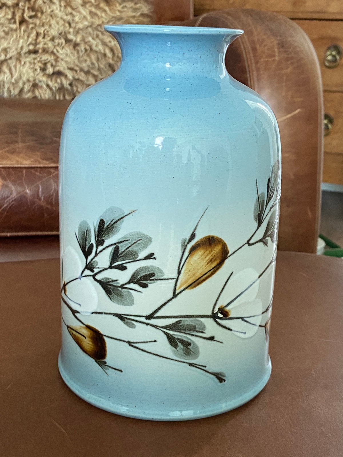 Vintage vaas Royal Copenhagen Denmark Celeste Fajance, Ophalen of Verzenden