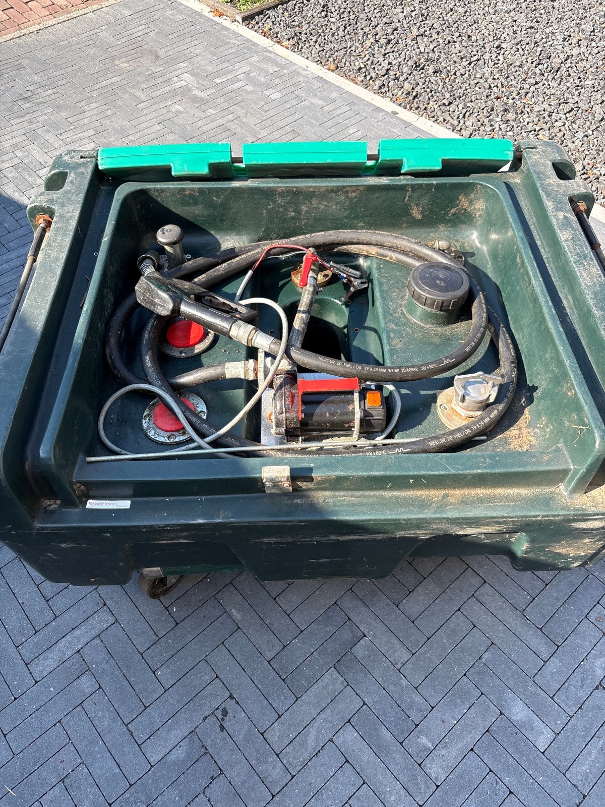 Mobiele dieseltank met pomp - 200 liter, Ophalen