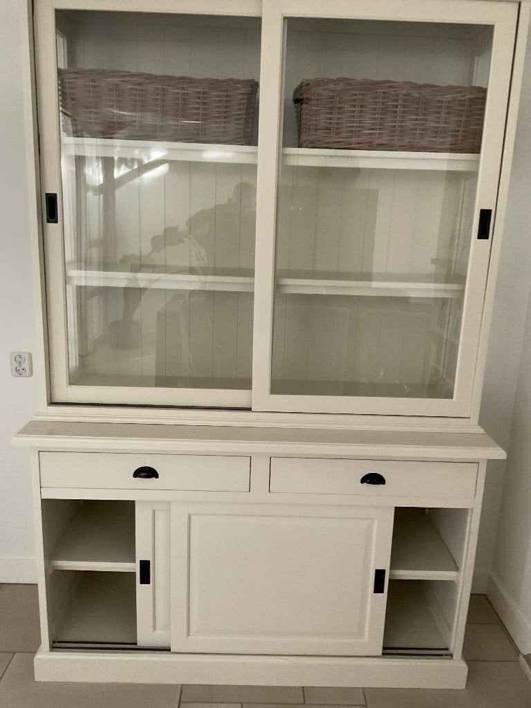 Vitrinekast, Ophalen, Gebruikt, 200 cm of meer, Overige houtsoorten