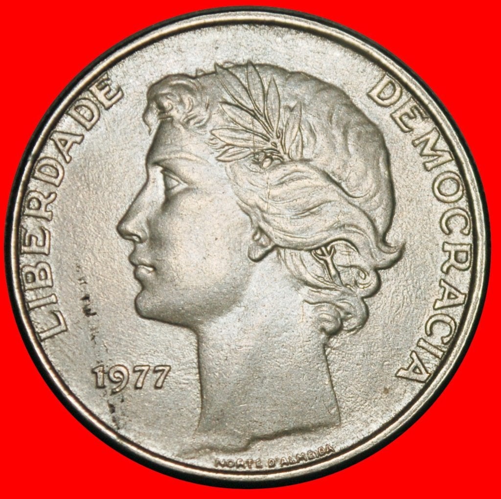 Ⰺ LAUREATE HEAD (1977-1986): PORTUGAL  25 ESCUDOS 1977!, Ophalen of Verzenden, Overige landen, Losse munt