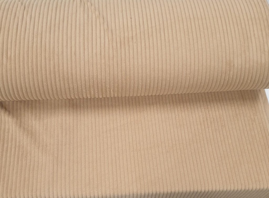 rib velours camel (6050), Overige materialen, Bruin, 120 cm of meer, Nieuw