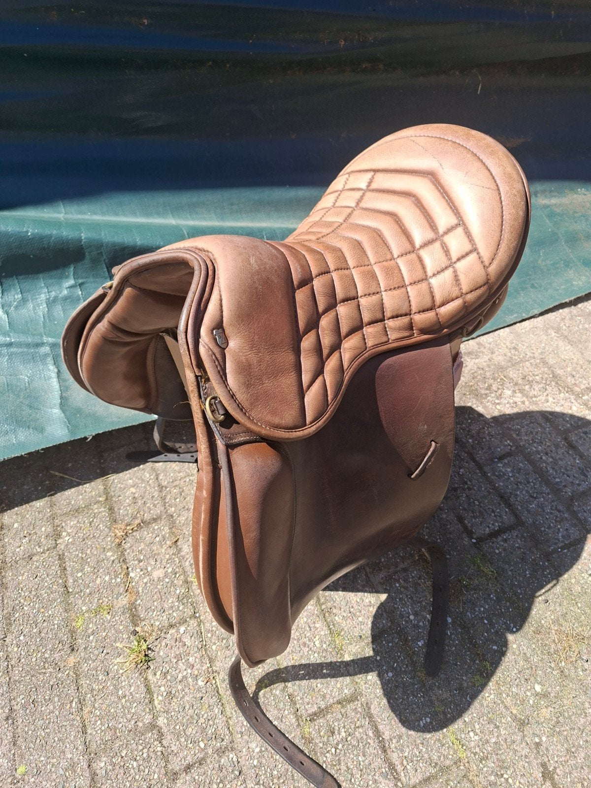 Massimo Trail Zadel Bruin 17,5, L (17.5 inch), Gebruikt, Massimo, Wijd