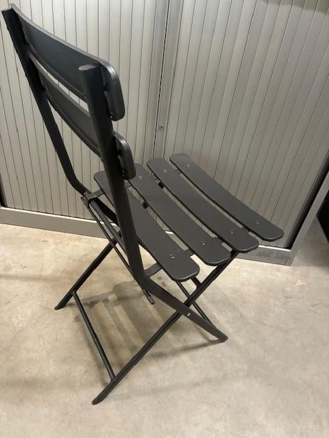 Metalen Bistro  klapstoelen, Ophalen, -, Zwart, -