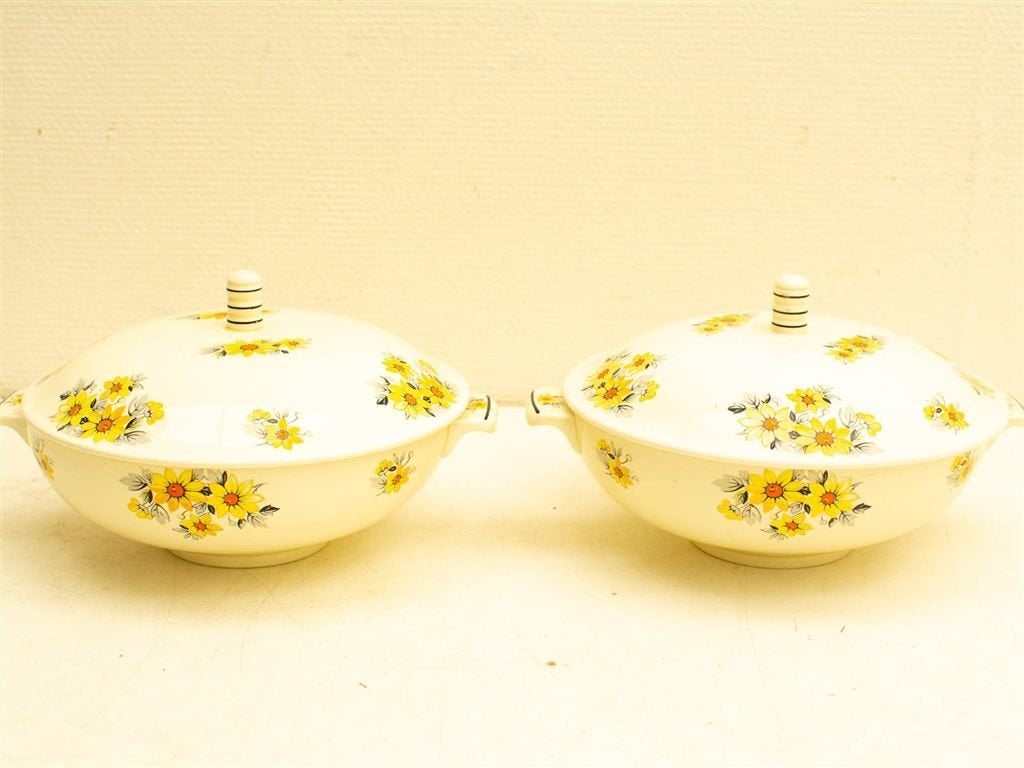2 societe geramiqeu afdekschalen 31687, Gebruikt, Ophalen of Verzenden, Bord(en), Wedgwood