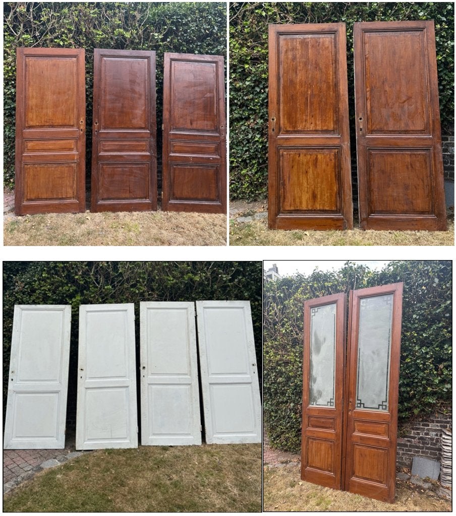 11 originele antieke paneeldeuren ca. 1895 – complete partij, Doe-het-zelf en Verbouw, Deuren en Horren, Ophalen, Gebruikt, 80 tot 100 cm
