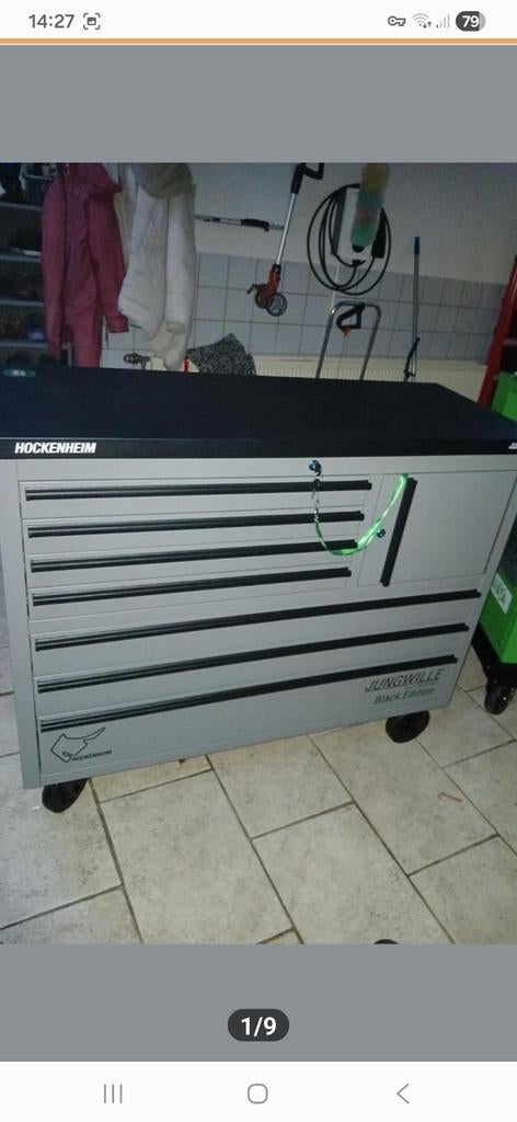 Nieuwe Jungwille Black Edition Gevulde Gereedschapswagen, Doe-het-zelf en Verbouw, Gereedschapskisten, Ophalen, Gevuld, Nieuw