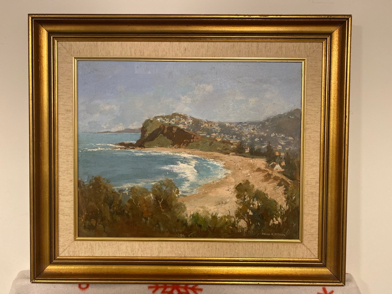 Frank H. Spears - Newport Beach, Olieverf op canvasboard, Maritiem / water, Doek, Realistisch, Ophalen of Verzenden