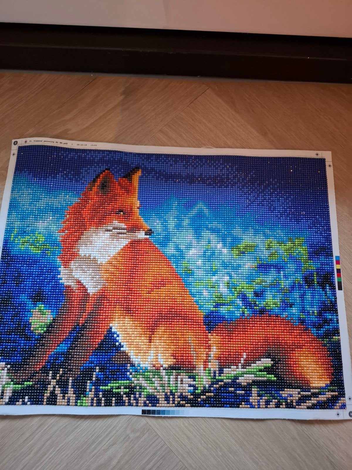 SUPER MOOIE DIAMOND PAINTING VOS, Ophalen of Verzenden, Zo goed als nieuw, Diamond painting