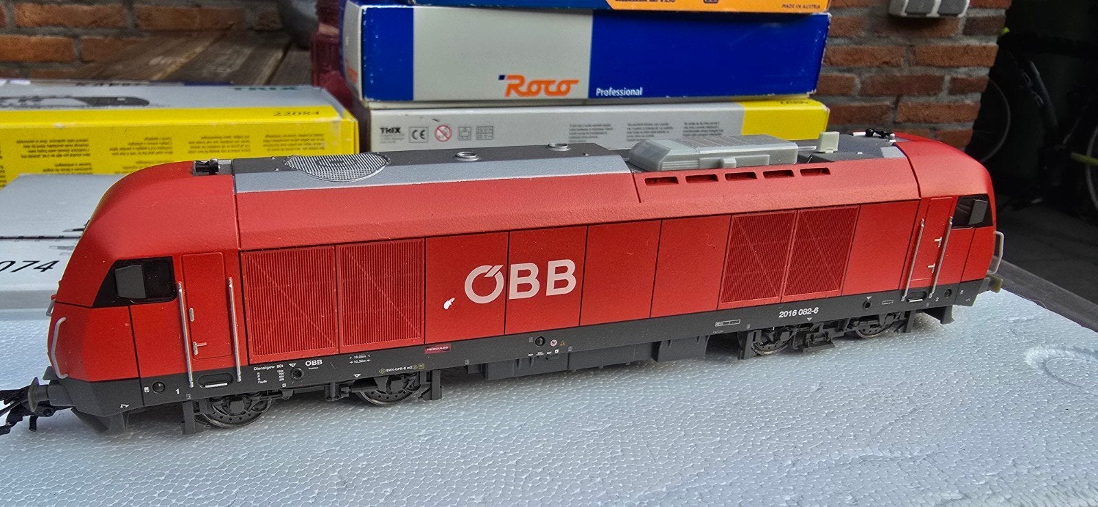 Trix H0 22074 ÖBB Rh2016 Herkules dcc digitaal top ovp., Gebruikt, Gelijkstroom, Trix, Wagon