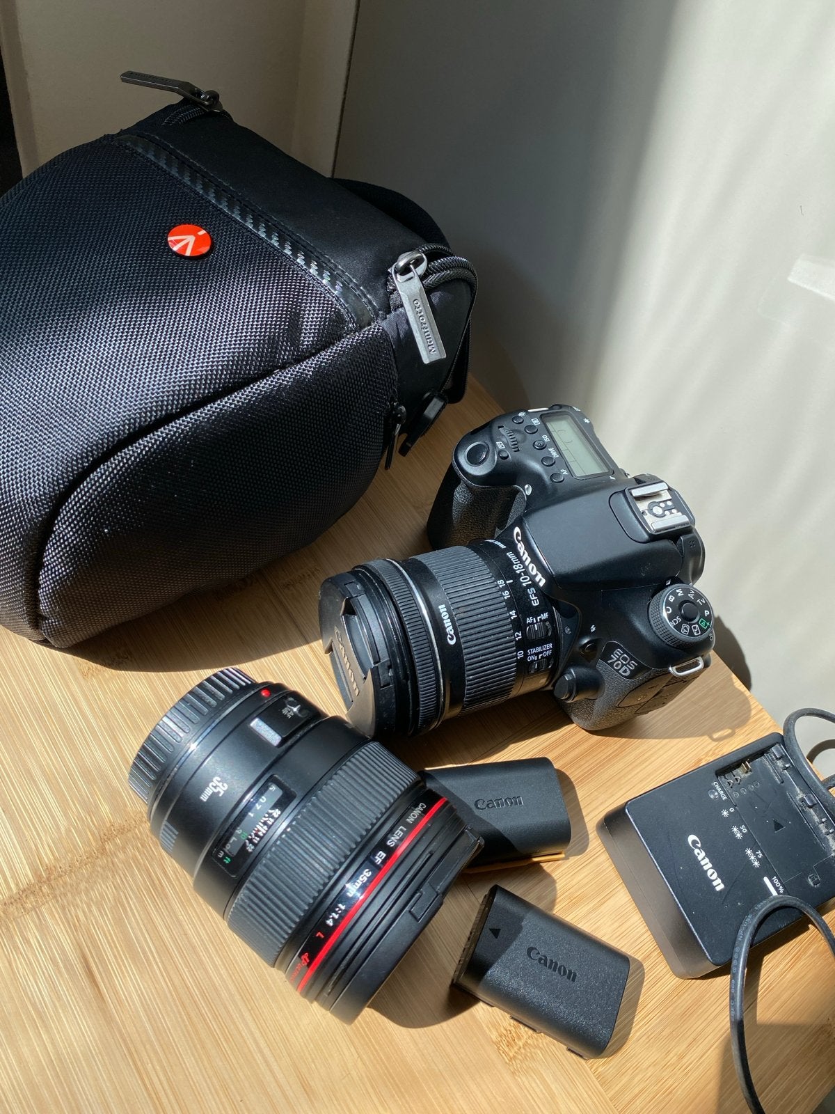 Canon EOS 70D met 2 lenzen en cameratas, Ophalen, Spiegelreflex, Canon, Beeldstabilisatie