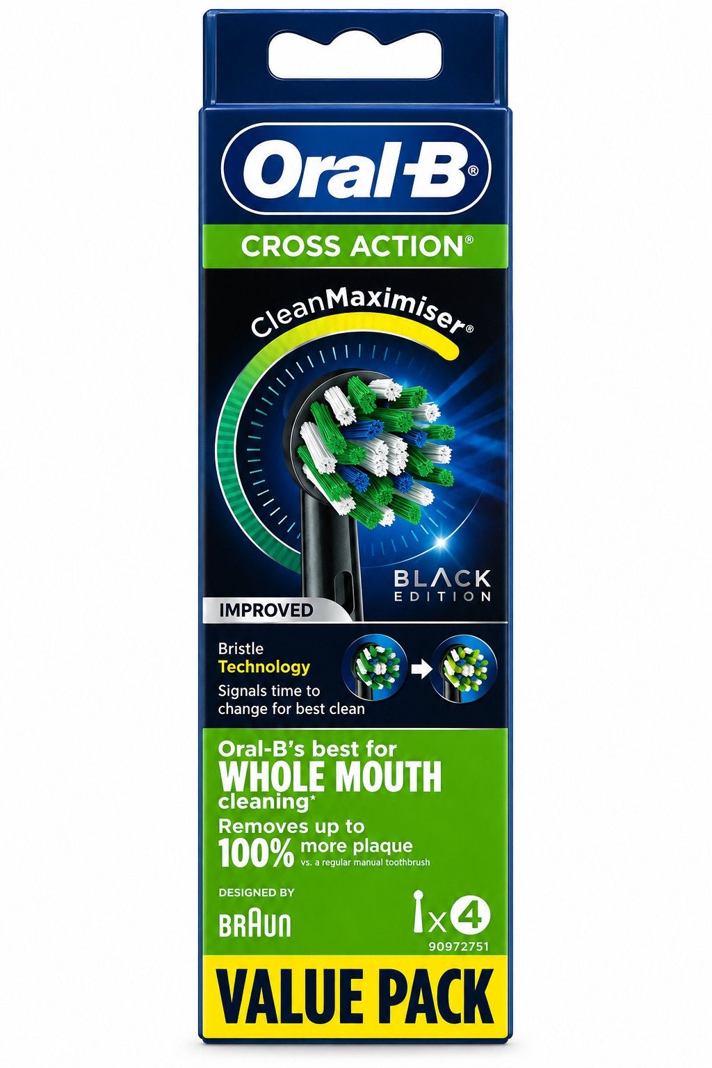 Oral-B Cross Action CleanMaximiser Opzetborstels 4 Stuks, Ophalen of Verzenden, Nieuw, Mondverzorging