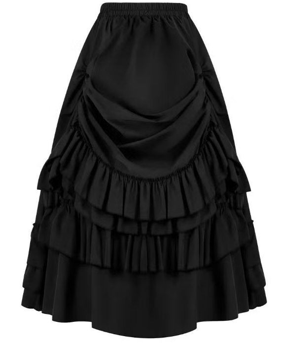 Prachtige vintage Victoriaanse rok in Steampunk stijl, Maat 38/40 (M), Zwart, Nieuw, Ophalen of Verzenden