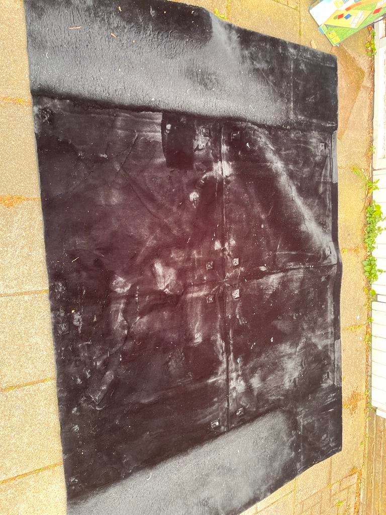 Groot Zwart Vloerkleed 200x300 cm - Zacht & Gebruikt, Huis en Inrichting, Ophalen, Zwart, Zo goed als nieuw, 200 cm of meer