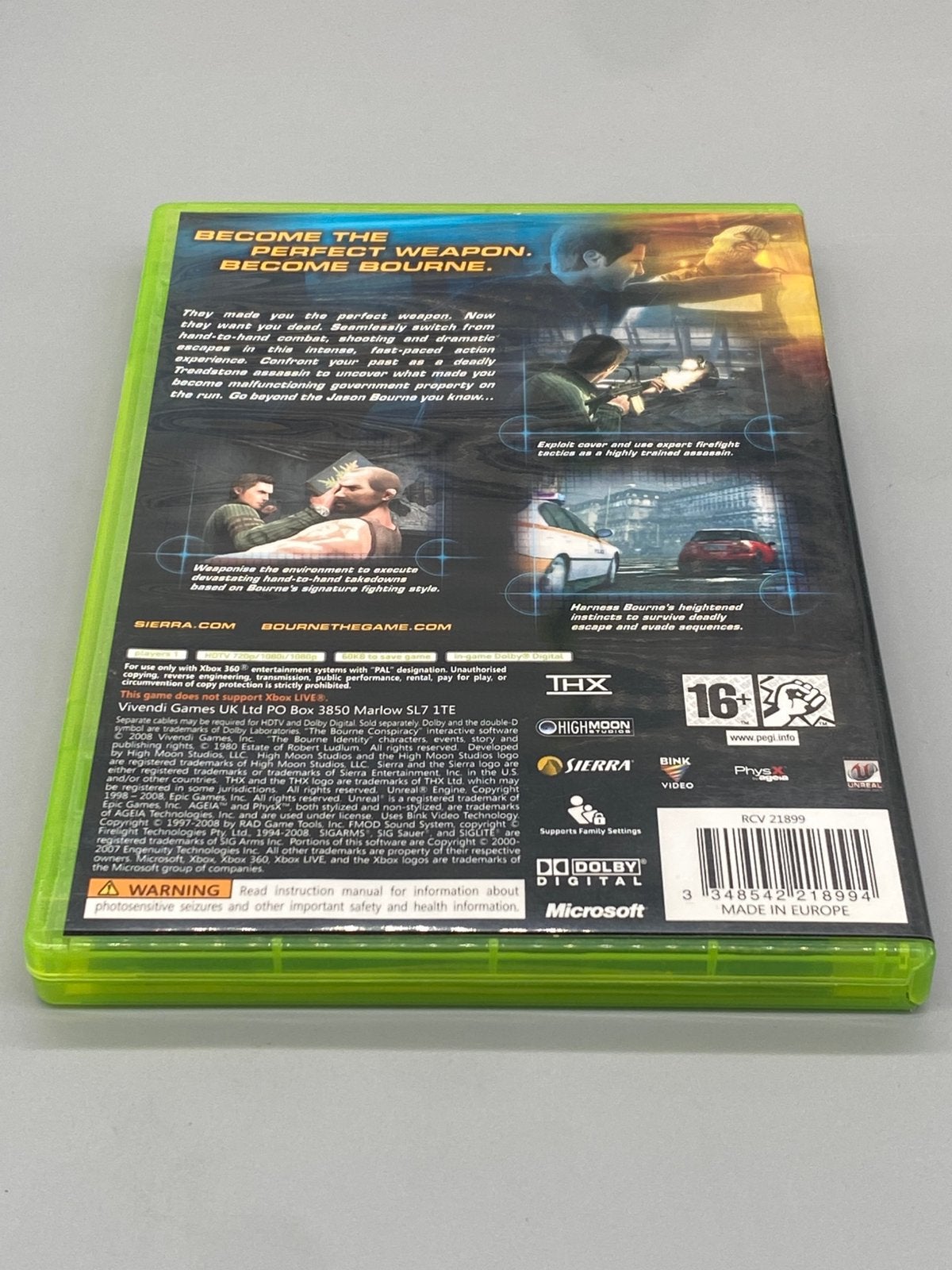 The Bourne Conspiracy – Xbox 360 – Compleet – Sierra, Avontuur en Actie, Sierra, Ophalen of Verzenden, Zo goed als nieuw