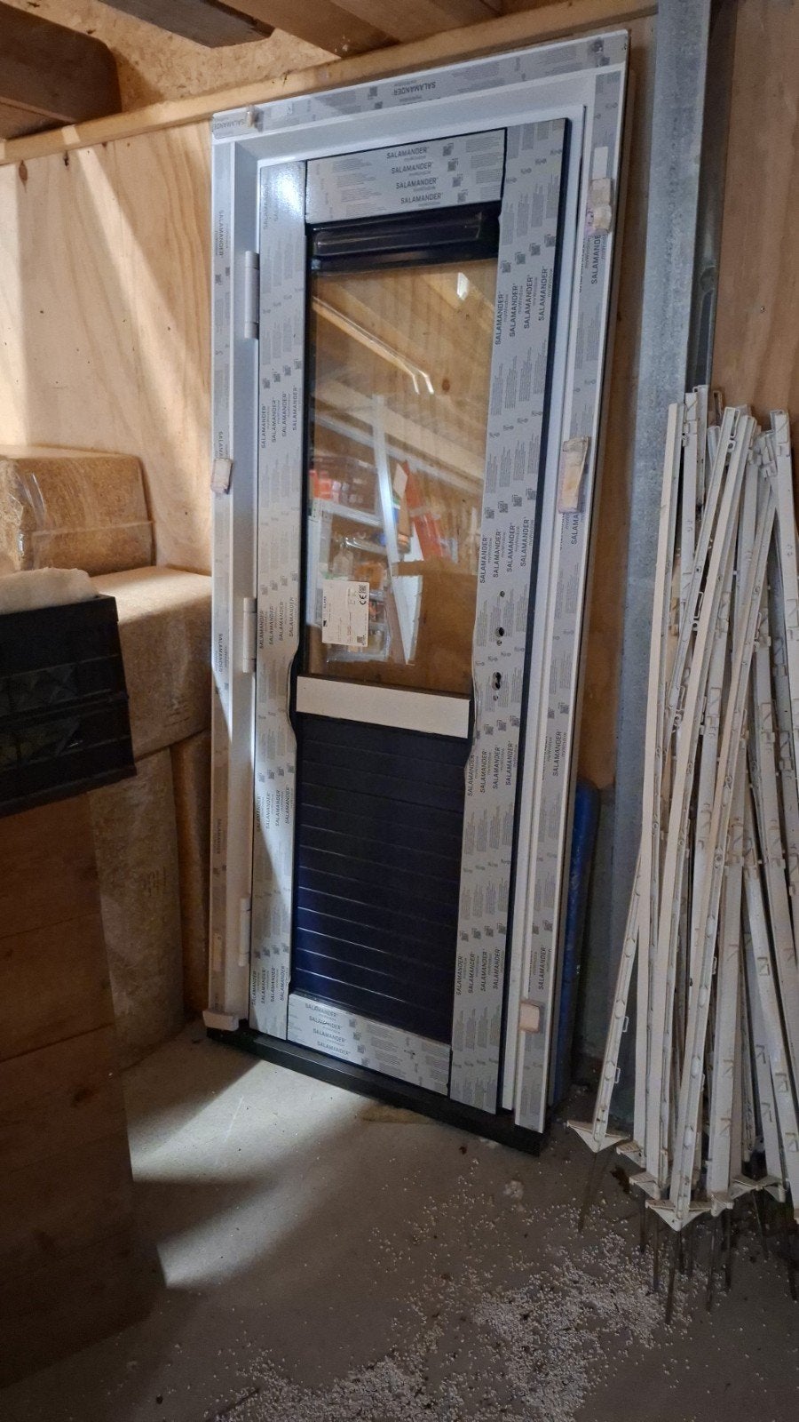 Nieuwe kunststof buitendeur met glas, Nieuw, Ophalen of Verzenden, Buitendeur, Glas