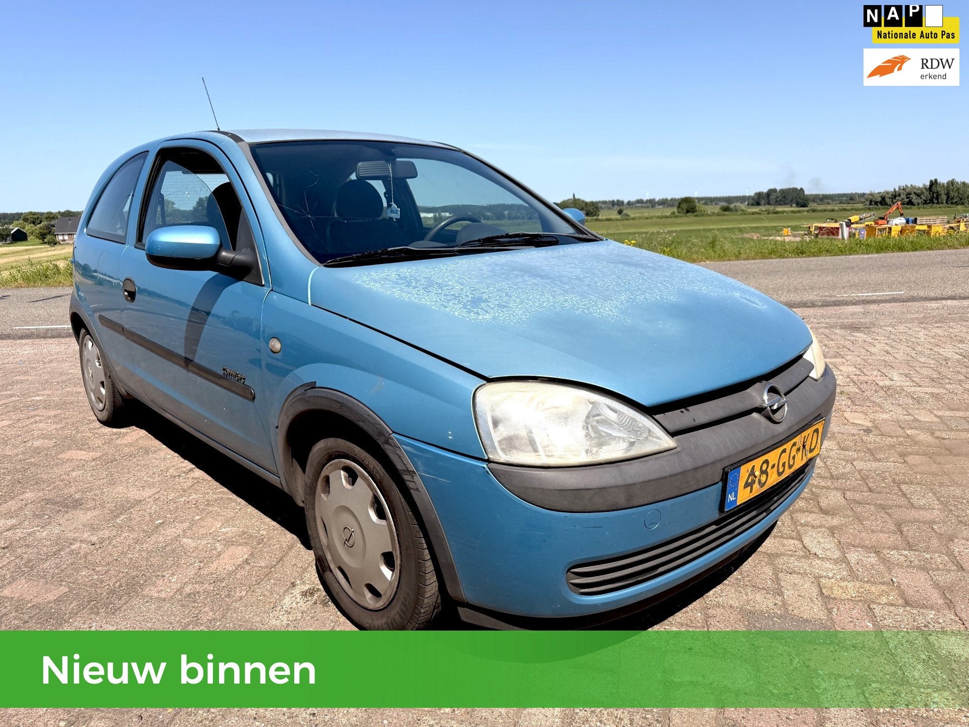 Opel Corsa 1.0-12V Comfort LAGE KM's 156346 NAP ( DE AUTO RI, Voorwielaandrijving, 450 kg, Gebruikt, Blauw