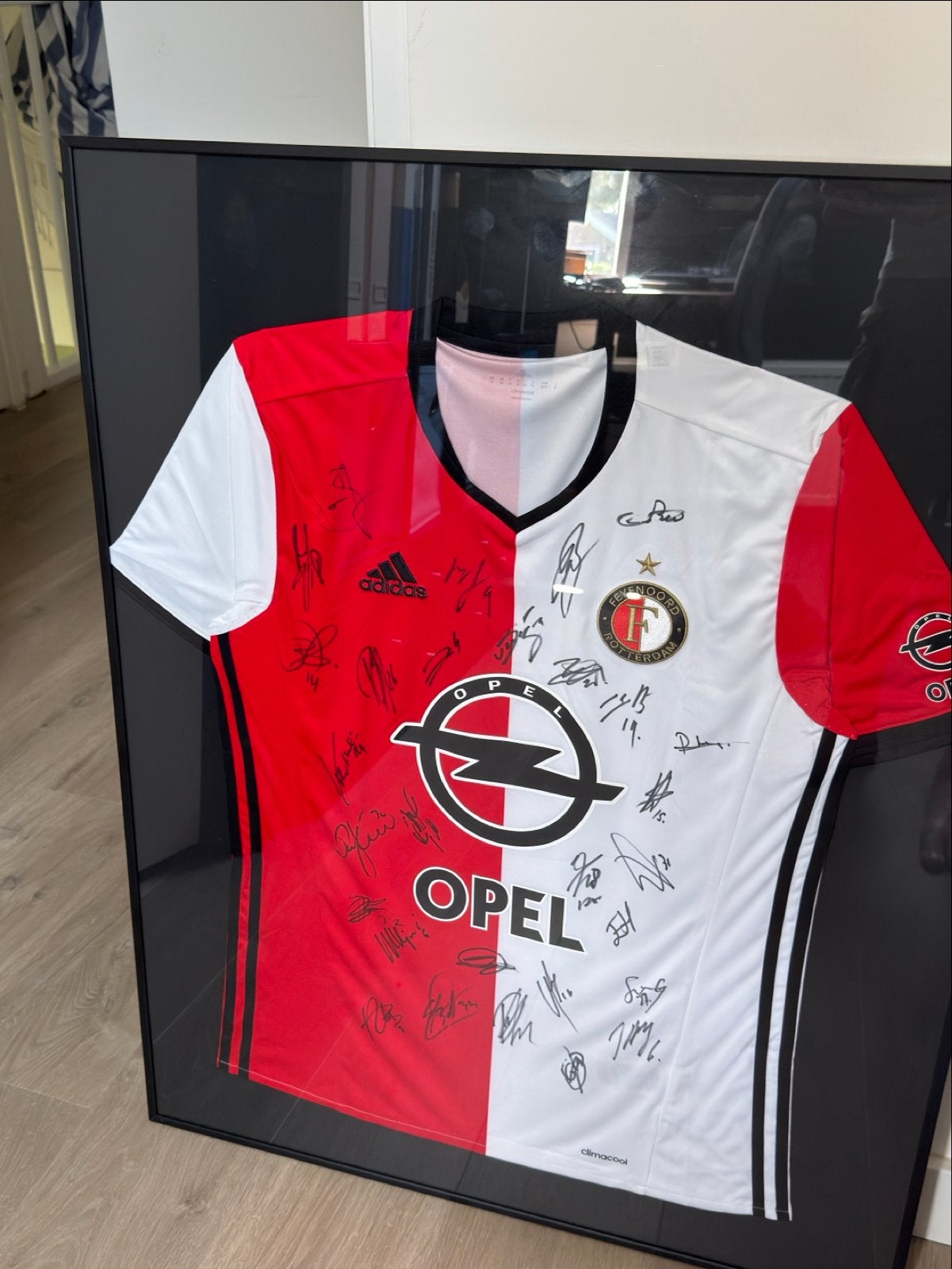 Feyenoord shirt gesigneerd in lijst, Maat XL, Ophalen, Nieuw, Shirt