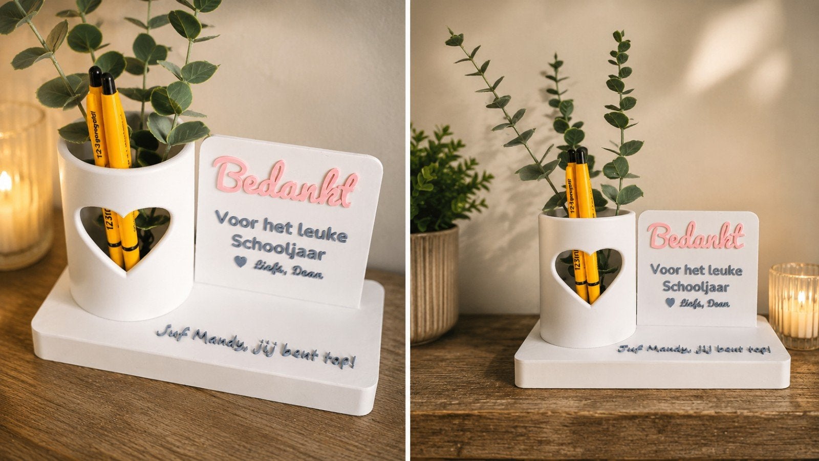 Pennenbakje juf/meester bedankje, Ophalen of Verzenden, Nieuw