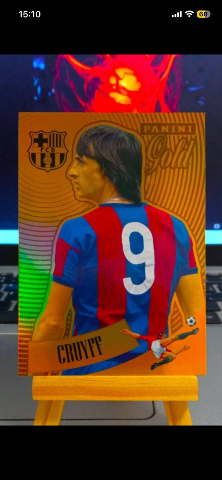 Panini Gold Johan Cruyff Voetbal Spelerskaart, Ophalen of Verzenden, Zo goed als nieuw, Buitenlandse clubs, Spelerskaart