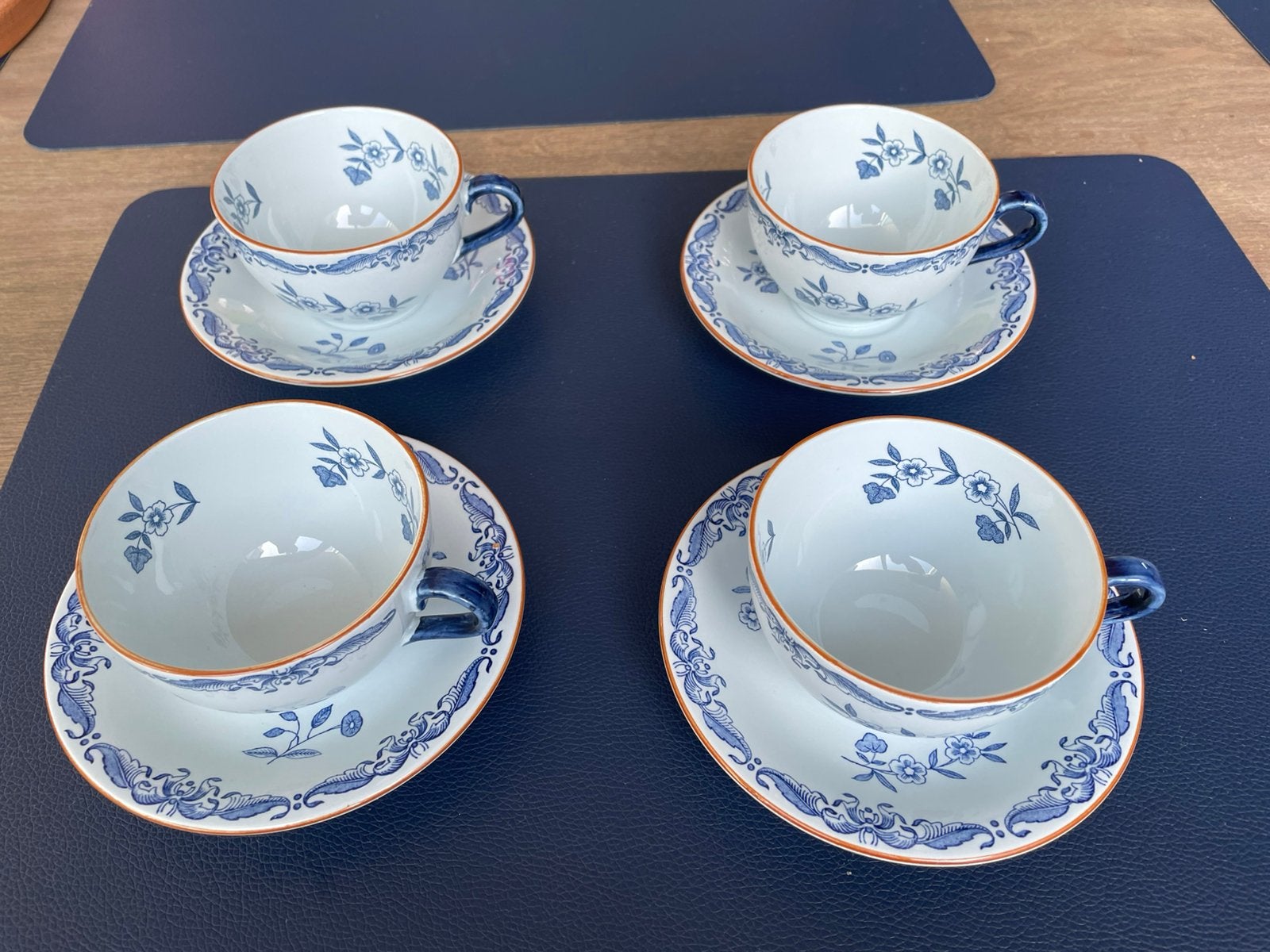 4 kopjes en schotels Ost India Rörstrand, Ophalen of Verzenden