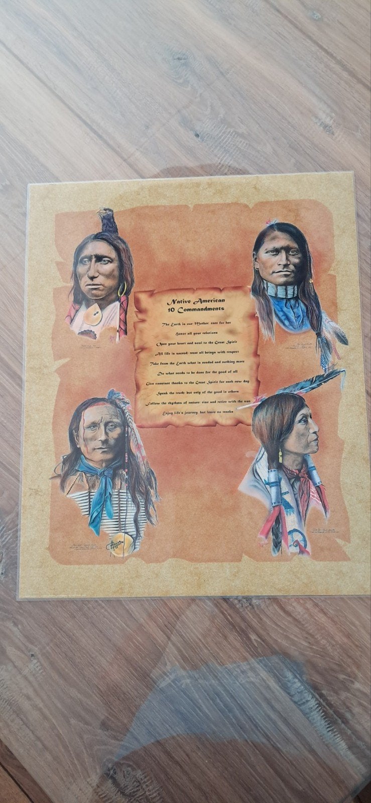 Native American 10 Commandments Print, Ophalen, Print, Print/reproductie