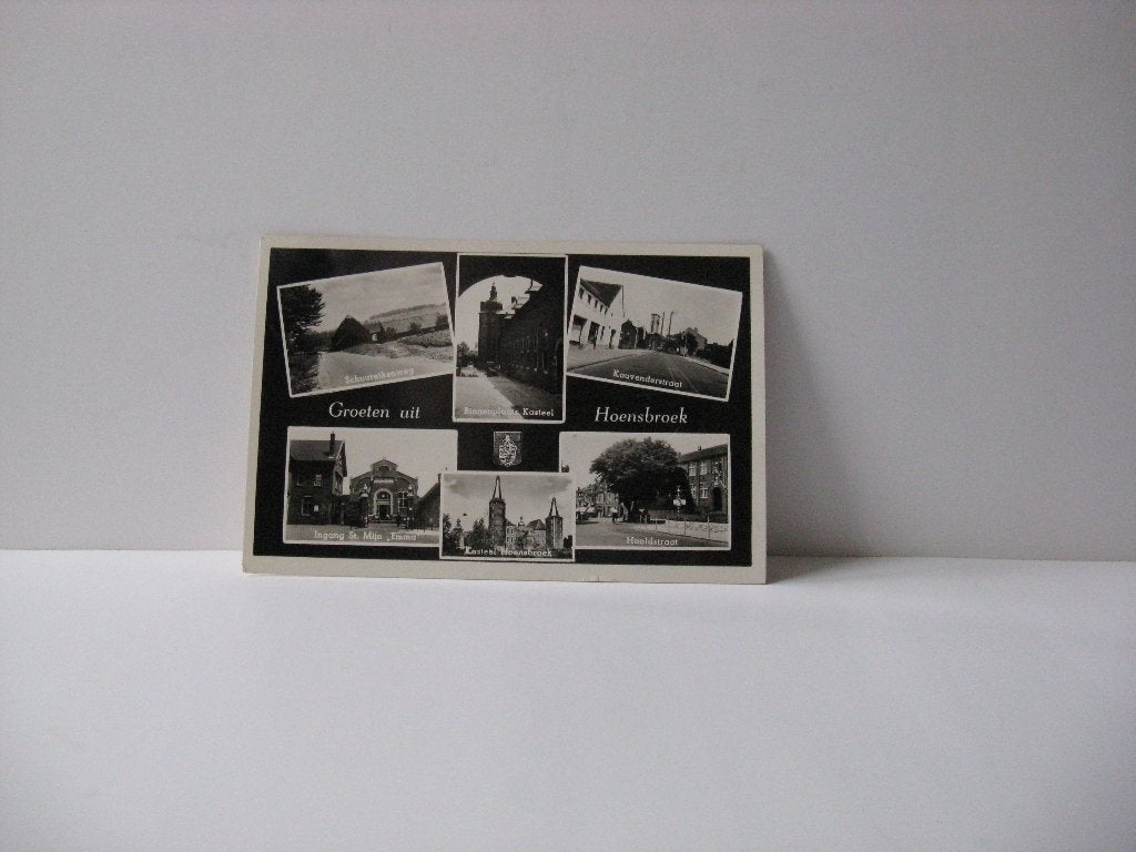 Groeten uit Hoensbroek 6 luik     1954, Ophalen of Verzenden, Voor 1920, Gelopen, Noord-Brabant