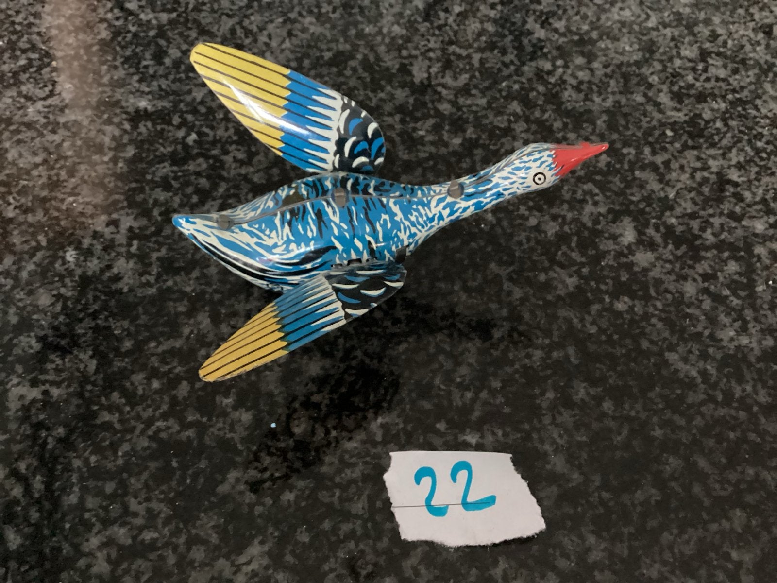 Vintage blikken speelgoed vogel - Opwindbaar, Ophalen of Verzenden, Gebruikt