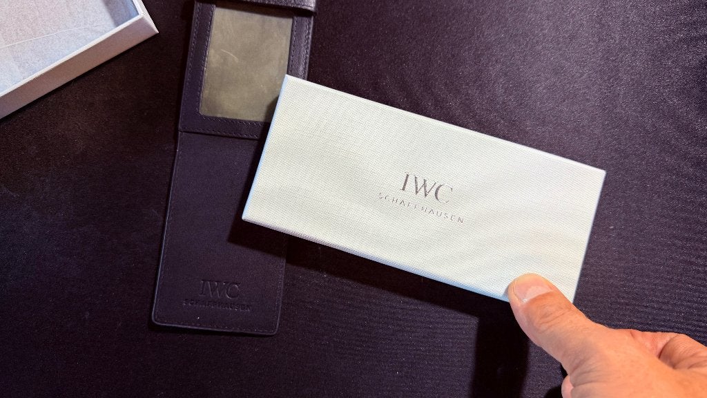 IWC Schaffhausen leren kofferlabel – zwart – nieuw in doos, Verzenden, Nieuw