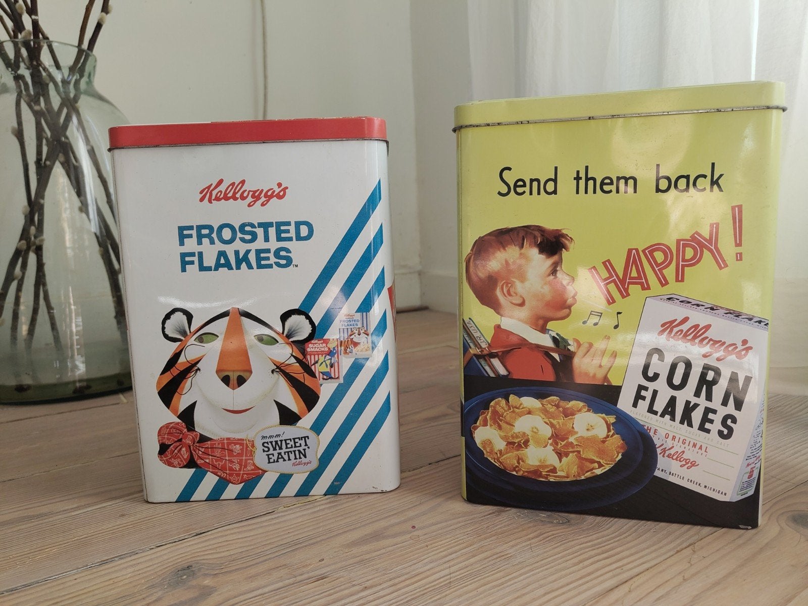 Kellogg's Cornflakes and Frosted Flakes bewaar bussen, Ophalen of Verzenden